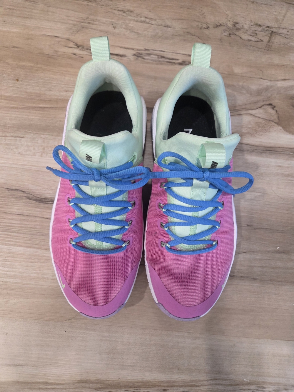 Nike Women's Pink Mint Blue Athletic Sneakers - Picture 2 of 7